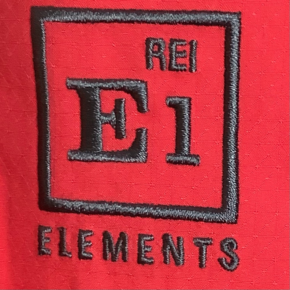 Rei E1 Elements Dark Red & Black Tech XL Waterproof Rain Jacket Removable Hood - Picture 5 of 16